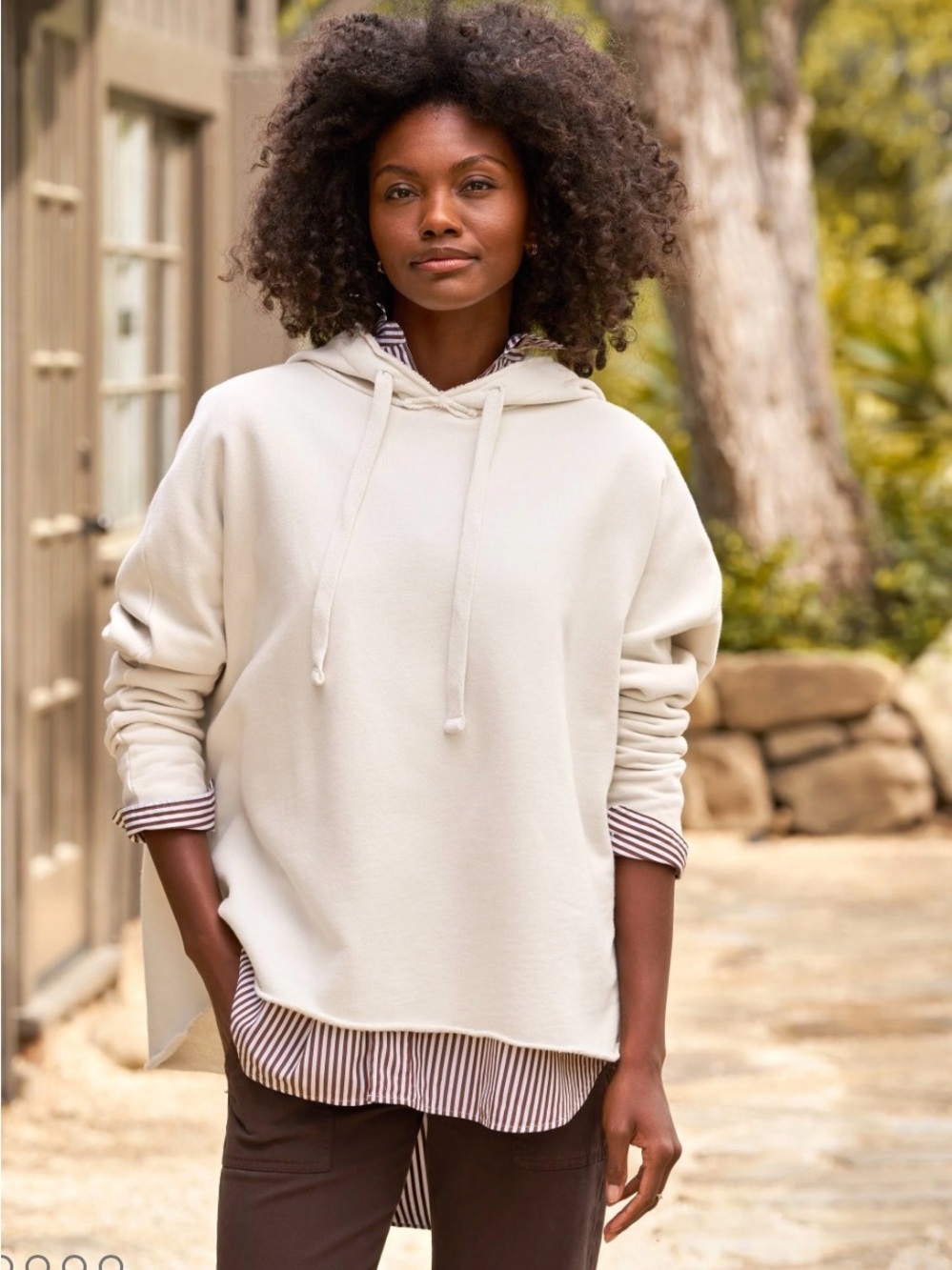 $238 Frank & Eileen KANE Vintage White, Triple Fleece